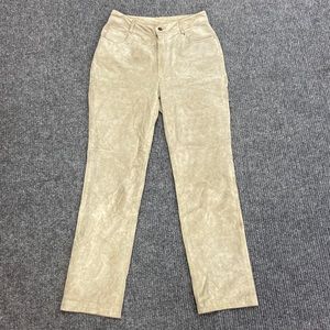 Newport News Light Beige Straight Leg Pants